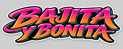 Bajita y Bonita 10-Inch Full-Color Truck Decal full-color contour-cut design