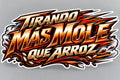 Tirando Más Mole Que Arroz 10-Inch Truck Decal full-color contour-cut design